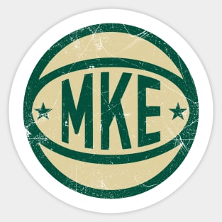 Milwaukee Retro Ball - Green Sticker